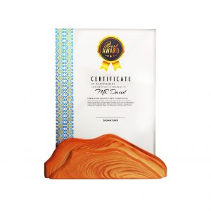 Crystal Plaques CR3106 – Exclusive Rectangular Wooden Crystal Plaque