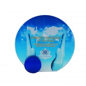 Crystal Plaques CR8217 – Exclusive Round Crystal Glass Awards Crystal Plaques CR8217 – Exclusive Round Crystal Glass Awards