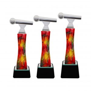 Crystal Trophy CR8267 – Exclusive Crystal Glass Awards (Microphone)
