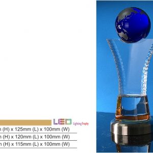 Crystal Plaques CR8332 – Globe Color Crystal Award Crystal Plaques CR8332 – Globe Color Crystal Award