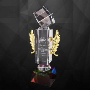 Crystal Trophy CR9108 – Exclusive Crystal Cube Trophy