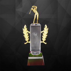 Crystal Trophy CR9144 – Exclusive Crystal Golf Trophy