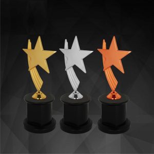 Plastic Trophy CR9147 – Exclusive Star Awards (Gold, Silver, Bronze)