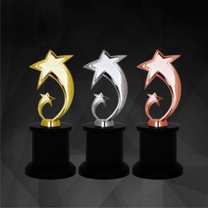 Crystal Trophy CR9194 – Exclusive Star Awards (Gold, Silver, Bronze)
