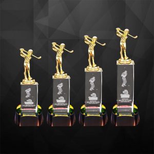 Crystal Trophy CR9284 – Exclusive Crystal Golf Trophy