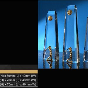 Crystal Trophy CR9344 – Exclusive Golf Crystal Trophy
