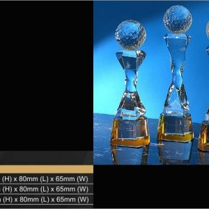 Crystal Trophy CR9346 – Exclusive Golf Crystal Trophy