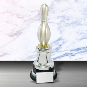 Silver Trophy EXWS6033 – Exclusive White Silver Bowling Trophy