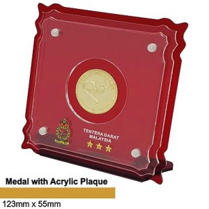 Medals SP5039 – Crystal Hanging Medal with Acrylic Plaque